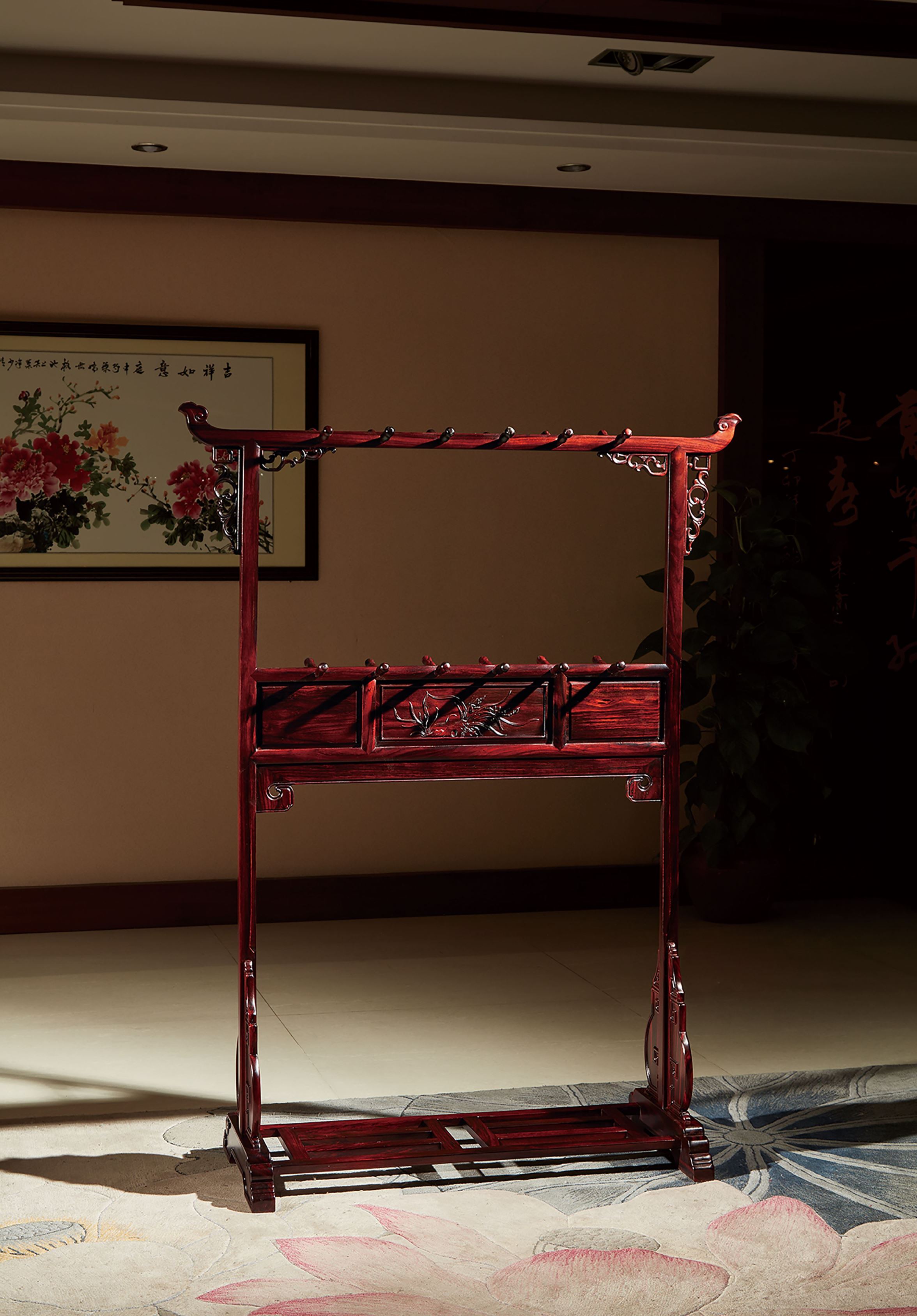 平安玉兰衣帽架